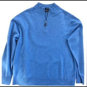 Daniel Bishop blue cashmere half zip  sweater XXL